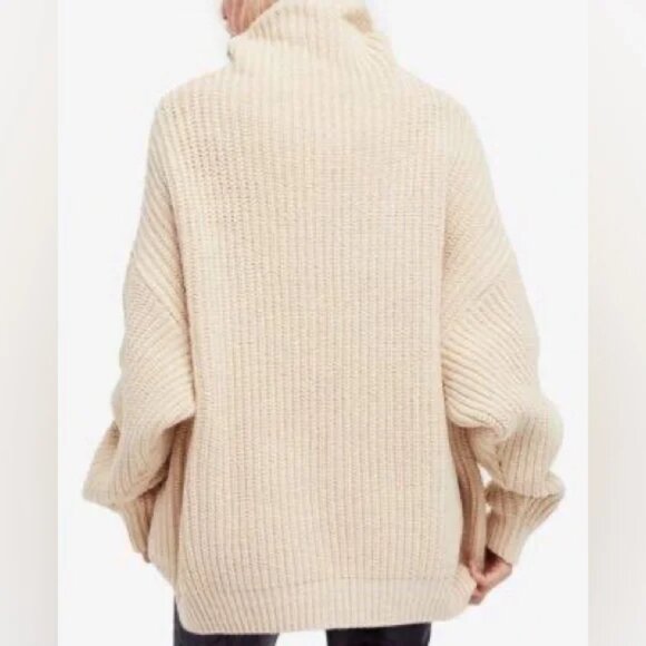 NEW FREE PEOPLE new Swim Too Deep COTTON blend slouchy Sweater 1225 - Picture 8 of 8